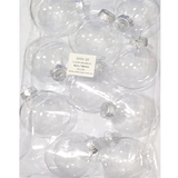 Clear Baubles - 80mm / 8cm 20pc