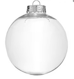 Clear Baubles - 80mm / 8cm 20pc