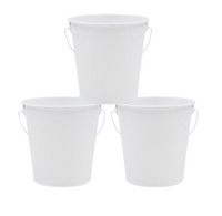 *BUDGET* White Metal Bucket Set of 24