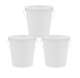 *BUDGET* White Metal Bucket Set of 24