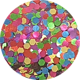 Glitter Chunky - Rainbow 3mm Hex