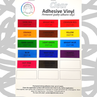 Clear Adhesive Vinyl - Bright Blue