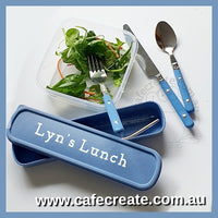 Re-usable Blank Metal Cutlery - Blue