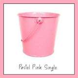 Pastel Metal Bucket Single Colours