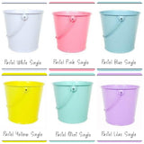Pastel Metal Bucket Single Colours