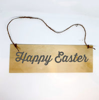 Wooden Sign with Jute Hanger