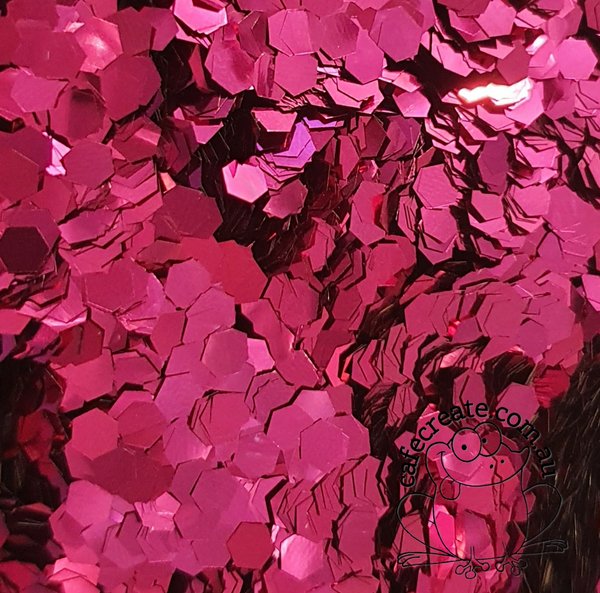 Glitter Chunky - Hot pink 3mm Hex