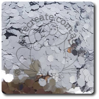 Glitter Chunky - Silver 3mm Hex