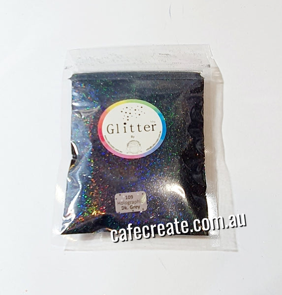 Holographic U/Fine Glitter 50g - 109 Dark Grey