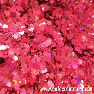 77 Hot Pink Holo Chunky Mix - 50g