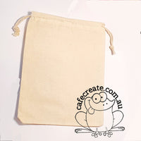Calico Drawstring Bag Medium