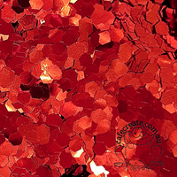 Glitter Chunky - Red 3mm Hex