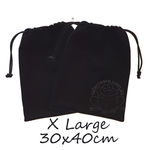 Calico Blank BLACK Extra Large Drawstring Bag