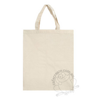 Natural Calico Library Bag