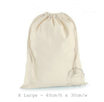 Calico Blank NATURAL Extra Large Drawstring Bag