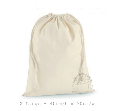 Calico Blank NATURAL Extra Large Drawstring Bag