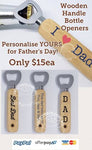 Personalised Wood handle Bottle opener