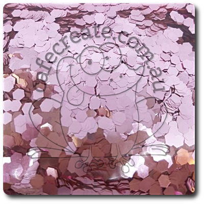 Glitter Chunky - Pink 3mm Hex