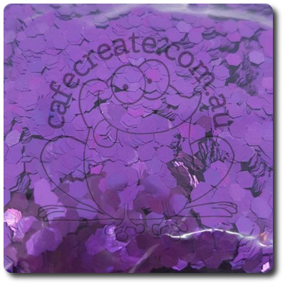 Glitter Chunky - Purple 3mm Hex