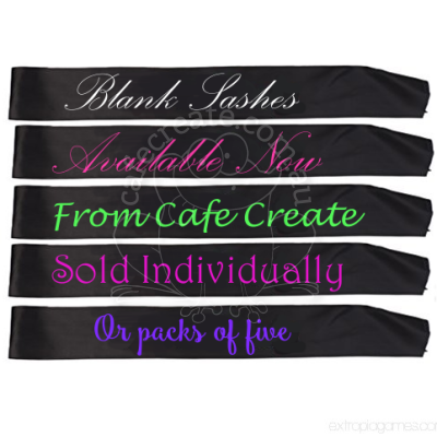 Blank Party Sashes BLACK