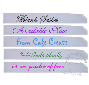 Blank Party Sashes WHITE