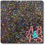12 Multi Rainbow Metallic U/Fine Glitter 50g